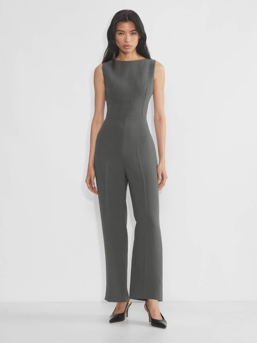 Wilfred Lovett Jumpsuit- Colour Coal Grey Size 8